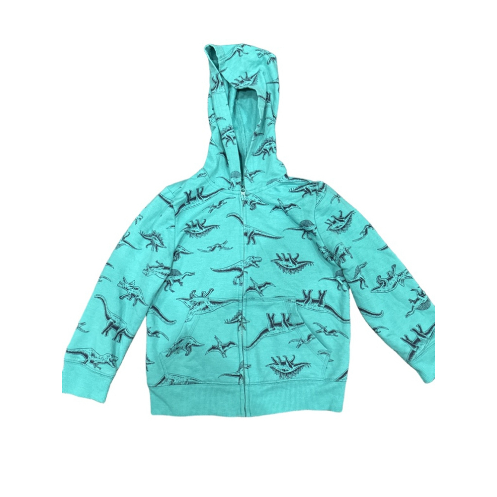 Boys Jumping Beans Teal Dinosaur Full-Zip Hoodie 5T